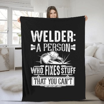 Discover Welding Outfit For Welder Ironworker 6 Fleece Blankets