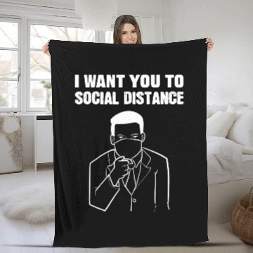 Discover Social Distance Health Care Worker Fleece Blankets