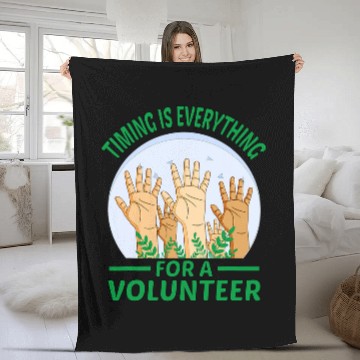 Discover Timing Everything For Volunteer Social Worker Volunteer Baseball Tees Fleece Blankets