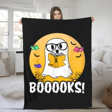 Discover Booooks ghosts Cute ghosts Reading Books Halloween Book Lover Fleece Blankets