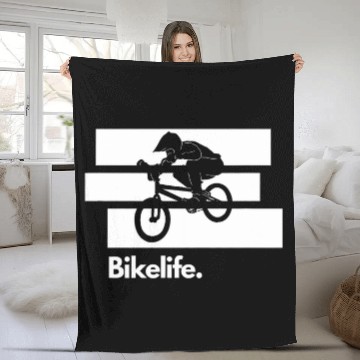 Discover Bikelife Bmx Lovers Triple Stripe Fleece Blankets