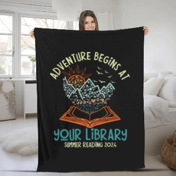 Discover Adventure Begins At Your Library Summer Reading 2024 1 Fleece Blankets
