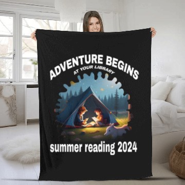 Discover Adventure Begins At Your Library Summer Reading Program 2024 1 Zip Fleece Blankets