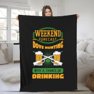 Discover Beer Dove Hunting Riffle Beer Lovers Alcohol Drinking Hunter Gift Zip Fleece Blankets