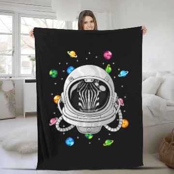 Discover Astronauts Zebra Astronaut Animal Deep In Space Cosmic Universe Fleece Blankets