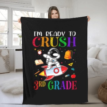 Discover Astronauts Im Ready To Crush rd Grade Dabbings Astronaut Back to School Baseball Tees Fleece Blankets