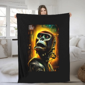 Discover Ape Robot Fleece Blankets