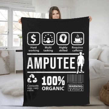 Discover Amputee Funny Multi Tasking graphic theme amputation Baseball Tees Fleece Blankets