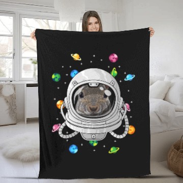 Discover Astronauts Squirrel Astronaut Animal Deep In Space Cosmic Universe Zip Fleece Blankets