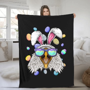 Discover Bald Eagle Easter Bunny Ears Funny Easter Eggs Hunting Baseball Tees Fleece Blankets