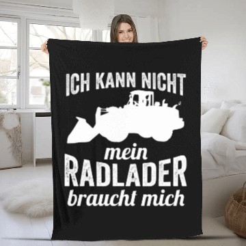 Discover Wheel loader construction site construction worker civil builder Zip Fleece Blankets