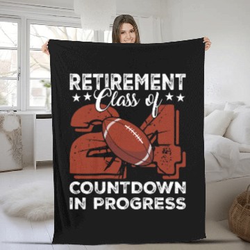Discover Funny Retirement Class Of 2024 Retired Teacher Rugby Fleece Blankets