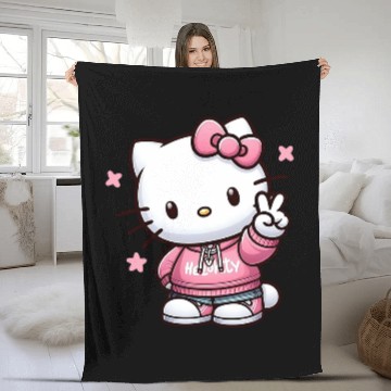 Discover Hello Kitty , Hello Kitty, Hello Kitty , Hello Kitty ,  Disney Family Hawaiians Fleece Blankets