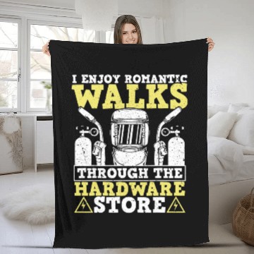 Discover I Enjoy Walks Through The Hardware Store For A Ironworker Baseball Tees Fleece Blankets