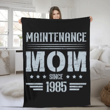 Discover Maintenance Mom Since 1985 Handywoman Technician Fleece Blankets