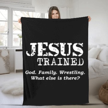 Discover Jesus Trained Wrestling 2 Fleece Blankets