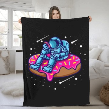 Discover Astronauts Funny Doughnut Spaceman Cloud Donut Astronaut Baseball Tees Fleece Blankets