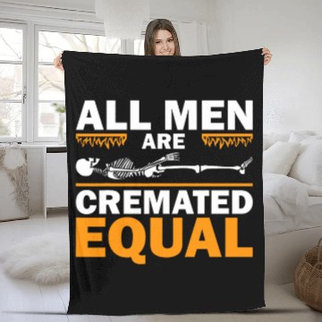 Discover Funny Funeral Director Gift Mortician All Men Cremated Equal 2 Zip Fleece Blankets