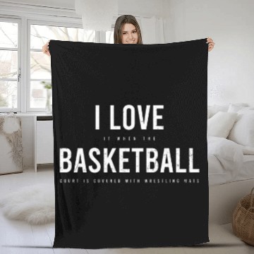 Discover I Love Basketball Design Wrestling Quote Baseball Tees Fleece Blankets
