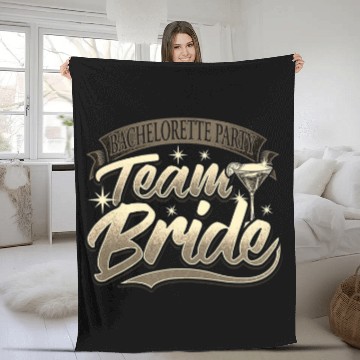 Discover Bachelorette Party Team Bride Matching Bridesmaids 1 Fleece Blankets