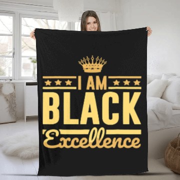 Discover I Am Black Excellence Proud African American History Baseball Tees Fleece Blankets