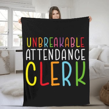 Discover Attendance Clerk Attendance Taker Fan School Staff Fleece Blankets
