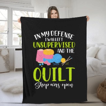 Discover Sewing Machine In My Defense I Was Left Unsupervised Funny Quilt Baseball Tees Fleece Blankets