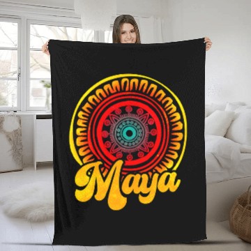 Discover Maya Mayan Pattern Civilization Mesoamerica Central America 3 Fleece Blankets