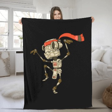 Discover Martial Arts Robots for Karate and Kung Fu Lovers Fleece Blankets