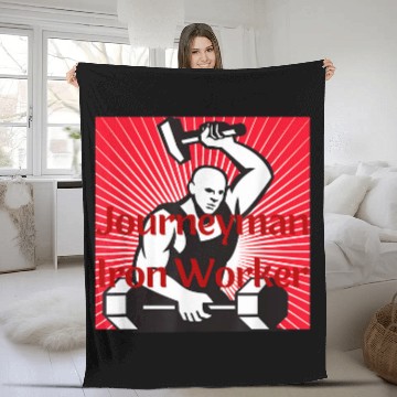 Discover Its a journeyman Iron Worker Ironworker Fleece Blankets