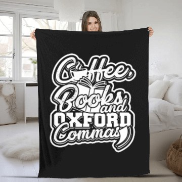 Discover Coffee books and oxford commas Bookmark Reading Fleece Blankets