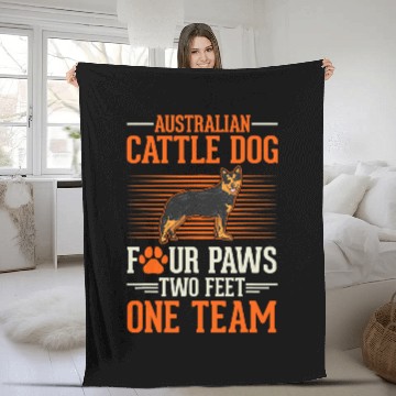 Discover Australian Cattle Dog four paws two feet one team Cattle Dog 237 Baseball Tees Fleece Blankets