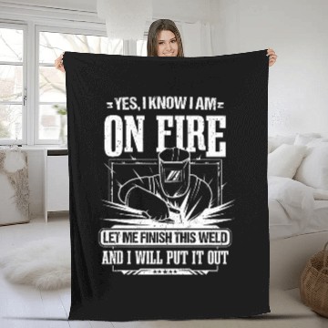 Discover Welding Outfit For Welder Ironworker 1 6 Fleece Blankets