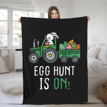 Discover Tractor driving Egg Hunt Is On Tractor Easter Eggs Cute Bunny Rabbit Truck Zip Fleece Blankets