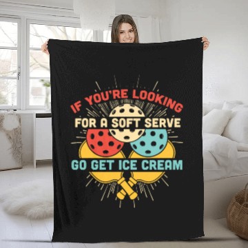 Discover Funny Pickelball If Youre Looking For Soft Go Get Ice Cream Baseball Tees Fleece Blankets