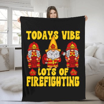 Discover Fireman Firefighter Funny Fireman Accessories Three Gnomes For Firefighter Mom Firemen Zip Fleece Blankets