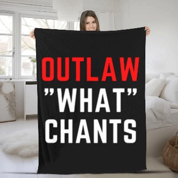 Discover Outlaw What Chants Wrestling Fan Mark Fleece Blankets