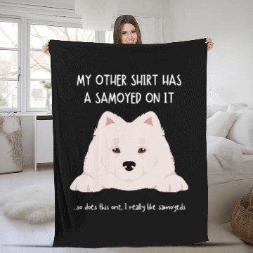 Discover Dog Samoyed Fun Samoyed On It Dog Lovers Adopt Dont Shop Fleece Blankets