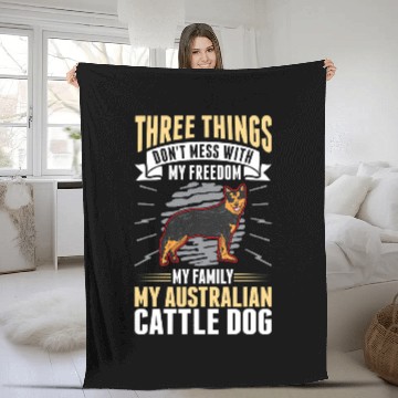 Discover Australian Cattle Dog Blue Heeler Cattle Dog 193 Fleece Blankets