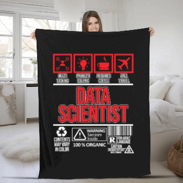 Discover Data Scientist Facts Data Analyst Computer Science Graphic Zip Fleece Blankets