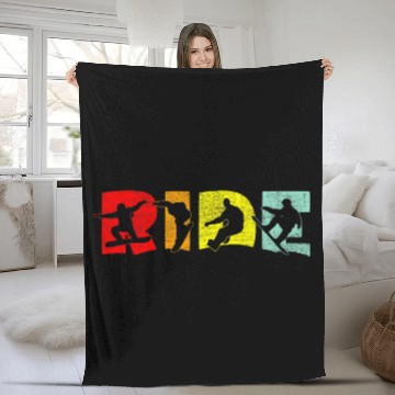 Discover Skiing Ski Snowboard RIDE Snowboarding Snowboarder Retro Sunset Gift Baseball Tees Fleece Blankets