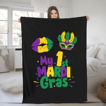 Discover Fancy Mardi Gras Party Costume My 1st Mardi Gras 2 Baseball Tees Fleece Blankets