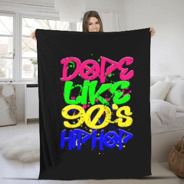 Discover Dope Like 90s Hip Hop Retro Graffiti Old School Zip Fleece Blankets