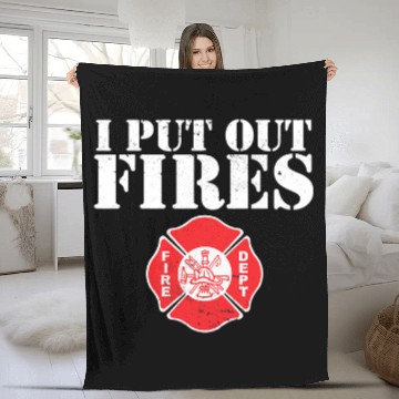 Discover Fireman Firefighter halloween costume firefighter i put out fires firemen Firemen Fleece Blankets