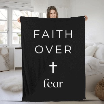Discover Faith Over Fear Fleece Blankets