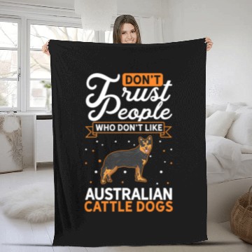 Discover Australian Cattle Dog Blue Heeler Cattle Dog 209 Fleece Blankets