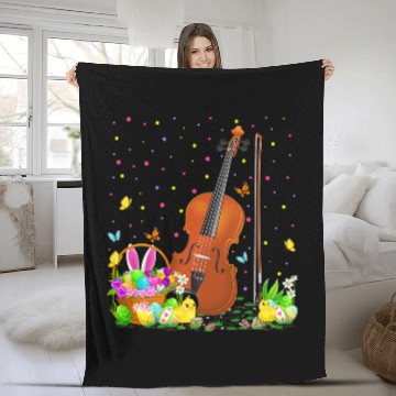 Discover Fiddle Lover Easter Egg Hunt Bunny Fiddle Easter Sunday Baseball Tees Fleece Blankets