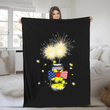 Discover Fireflies Mason Jar Baseball Tees Fleece Blankets