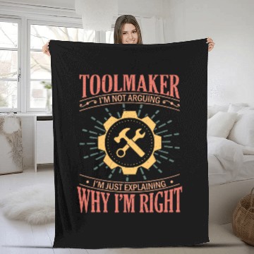 Discover Toolmaker technology manufacturing dad worker technology 1 Zip Fleece Blankets