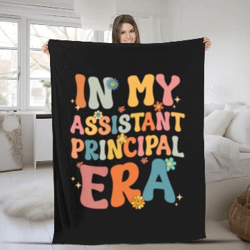 Discover In My Assistant Principal Era Retro Assistant Principal Cute Fleece Blankets